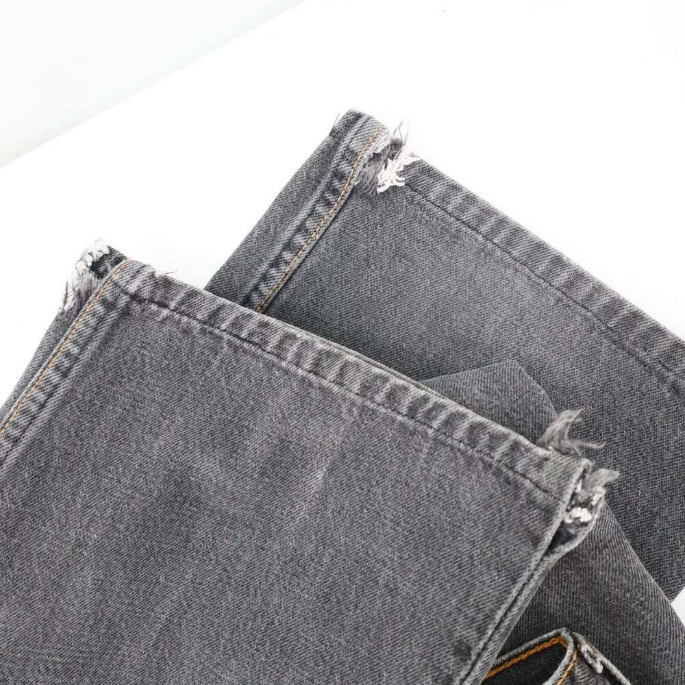 Vintage Levis 501 0155 Jeans mens 36x28.5 Button Fly Straight Made in USA gray - Picture 6 of 15
